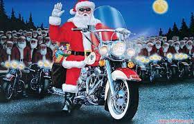 Bikers Christmas Motorcycle Christmas Motorcycle Illustration Xmas Pictures