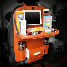Car Folding Storage Bag Back Seat Food Tray Table Pallet Back Seat Water Car Cup Holder With Multi Function Foldable Organizer Backseat Car Organizer Leather Car Seats Car Storage