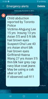 The new york amber alert program. Amber Alert Issued For The City Of Toronto Toronto