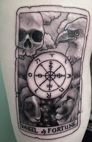 Oct 19, 2020 · another undisputed tattoo classic is a human skull, as it's both a morbid reminder of mortality and a badass piece of ink. Fyeahtattoos Com Wheel Of Fortune Tarot Card Tattoo On My Left