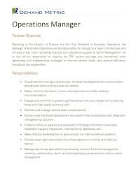 Director of accounting and finance, the manager of financial planning & analysis is a key leader in the finance…creates accurate financial and management reporting data for division managers, banks, and other required reporting … 4.7 Operations Manager Job Description