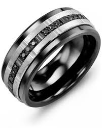 Men S Trio Black Diamonds Wedding Ring Black Diamond Wedding Rings Black Diamond Wedding Bands Diamond Wedding Bands