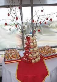 Oh Baby Shower Decor The Blog Real Party Red Egg Ginger Party Christmas Party Snacks Egg Party 100 Day Celebration