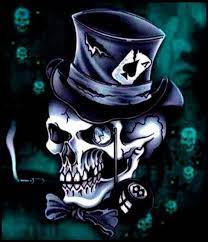 Skull N Top Hat Skulls Drawing Skull Art Skull Pictures