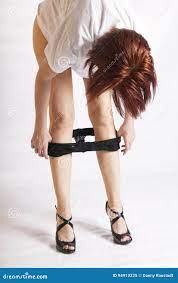 Redhead Woman Removing Her Panties Stock Image - Image of panty, pose:  94913225