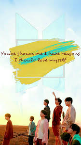 You Ve Shown Me I Have Reasons I Should Love Myself Quoteoftheday Bts Answer Inspirational Lyrics I Love Bts Bts Lyric