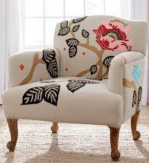 Linnet Embroidered Armchair Grandin Road Upholstered Furniture Furniture Chic Accent Chairs