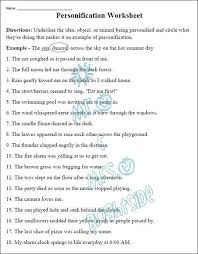 There are lots of games and activities you can do with your child to have fun together and get them developing speaking and listening skills, building vocabulary, counting and other early literacy and numeracy skills. Figurative Language Personification Worksheet Teaching Worksheets Grade Math Coloring 4th Personification Worksheets Grade 3 Worksheets Math Coloring Worksheets 4th Grade Worksheets For All Grades Emath Answers Math Medal 5th Grade Multiplication