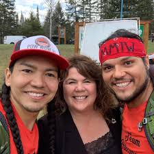 Michele Solomon, ONWA, welcomed contestants of the #amazingracecanada  Canada to Thunder Bay and the traditional territory of Fort William First  Nation at Kakebeka Falls. First Nations team, married couple James and  Anthony...are