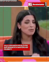 Valu Cervantes reveló por qué renunció a MasterChef Celebrity,  ❗@valucervantes explicó por qué dejó MasterChef Celebrity, dijo que su  decisión fue totalmente personal y motivada por el cuidado de su ...