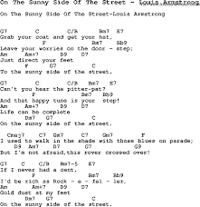 Sunny Side Of The Street Songs Ukulele Louis Armstrong