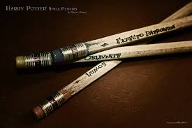 He sharpened his pencil and began the audit. Harry Potter Spell Pencils By Fagxart On Deviantart