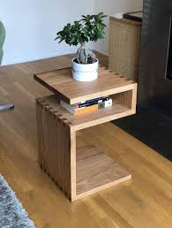 Red Oak Side Table My First Real Woodworking Project Imgur Oak Side Table Wooden Side Table Woodworking Table