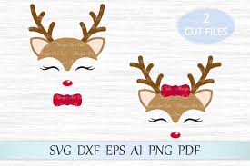 Silhouette Christmas Deer Svg Free Svg Cut Files Create Your Diy Projects Using Your Cricut Explore Silhouette And More The Free Cut Files Include Svg Dxf Eps And Png Files