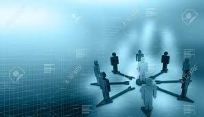 Organization Chart In Abstract Background