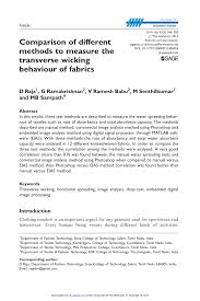 Activated alumina is an adsorbent made of aluminum oxide. Pdf Comparison Of Different Methods To Measure The Transverse Wicking Behaviour Of Fabrics