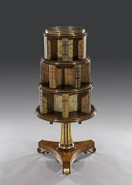 Early 19th Century Period Regency Rosewood Gilt Brass Circular Revolving Bookcase Freshfords Antiques
