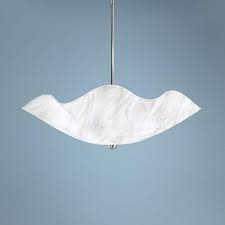 Jezebel 22 W White Cloud Art Glass Bowl Pendant Light 71r83 Lamps Plus