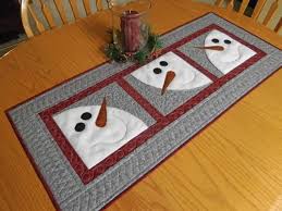 Quilted Table Runner Pattern Pdf Pattern For Snowman Table Etsy In 2020 Quilted Table Runners Patterns Table Runner Pattern Quilted Table Runners Christmas