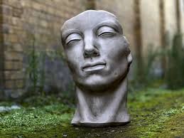 Statue Testa Di Donna in Cement