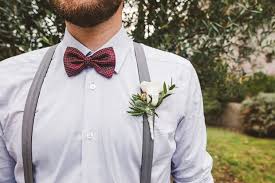 If you'll be wearing a tuxedo, your only option is a bow tie. 35 Real Grooms Who Looked Incredible On Their Wedding Day