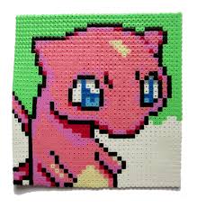 Pixel power flip a coin. Pokemon Mew Perler Portrait Pokemon Mew Pokemon Pixel Art
