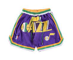 Find a sleek option for a day at the office with utah jazz polos, or kick back and relax in utah jazz pants and sleepwear that's perfect for a chill evening at home. Utah Jazz Throwback Shorts 90s Nba Shorts Store
