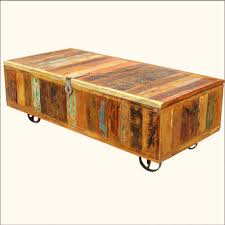 A small wooden chest used as a coffee table for an eclectic room, it adds texture to the space. Wood Wrought Iron Storage Box Coffee From Sierralivingconcepts On