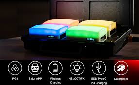 Amazon Com Aputure Mc 4 Light Travel Kit Rgb On Camera Led Video Light Tlci Cri 96 Rgb 0 360 Full Color 3200 6500k Cct Hsi Fx Mode 9 Built In Lighting Effect App Control Usb C Pd Wireless