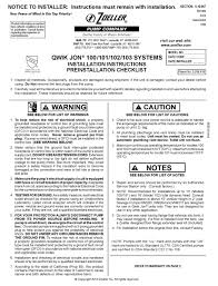 Zoeller Qwik Jon 100 Installation Instructions Manual Pdf Download Manualslib