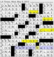 Follow the clues and attempt to fill in all the puzzle's squares. L A Times Crossword Corner Crossword Crossword Puzzle La Times