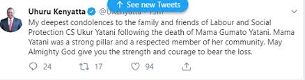 Ukur yatani kanacho is a kenyan politician and an ambassador. Uhuru Mourns Labour Cs Yatani S Mother