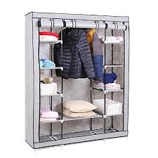 Wardrobe Closet Rack Protector Cabinet Organizer Roller Curtain Gray Diy Kleiderschrank Kleiderschrank Organizer