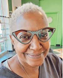 Gloria just had to snag these two killer frames! One from the colorful Theo  Pop Art collection and the other a custom Gotti masterpiece by our lab  specialist Chris. Bold and beautiful,