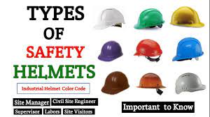 The reasons for different color codes are Types Of Safety Helmet Safety Helmet Color Codes Standards For Site Engineer Supervisor Labor Etc Youtube