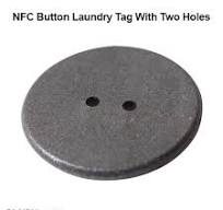 NFC Button Laundry Tag With Two Holes