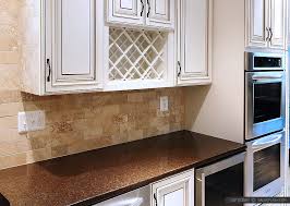 What is the best material for a kitchen. Subway Travertine Beige Brown Backsplash Tile Brown Countertop Beige Cabinet Backsplash Com