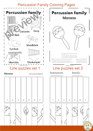 This Resource Contains Three Set Of Activities Coloring Pages And Puzzles To Help Your Students Recognize And Learn Na Percussion Coloring Pages Glockenspiel