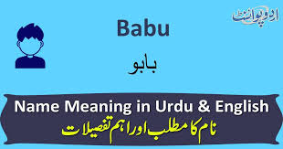 Check spelling or type a new query. Babu Name Meaning In Urdu Ø¨Ø§Ø¨Ùˆ Babu Muslim Boy Name