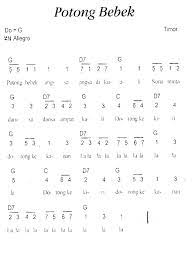Kalian dapat mengukur tempo dengan menggunakan alat pengukur tempo yakni metronome atau kibor. Not Angka Pianika Lagu Potong Bebek Angsa Nusa Tenggara Timur Not Lagu Not Angka Indonesia Terlengkap 2020