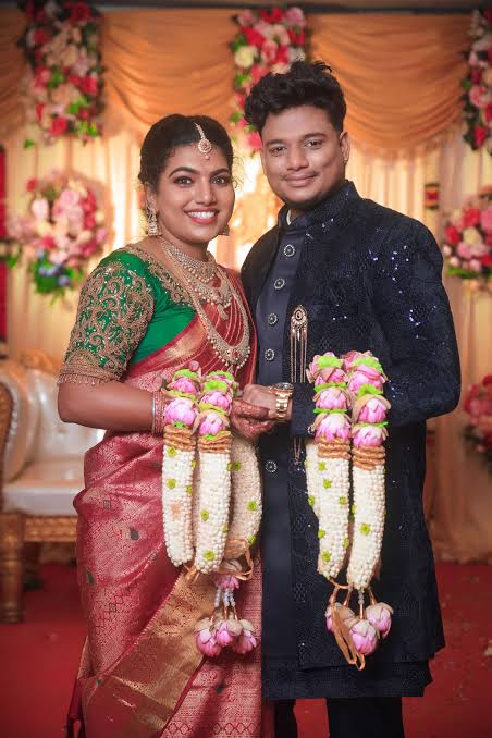 Traditional flower garlands for a wedding