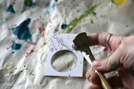 How to splatter paint with a toothbrush. Splatter Paint Tutorial Ronda Palazzari Crate Paper
