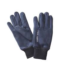 Harry Hall Fleece Domy Suede Gloves Navy