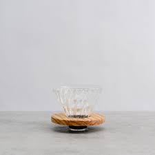 V60 Olive Wood And Glass Coffee Dripper 02 Olive Wood Coffee Accessories Glass