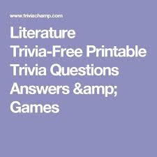 You can use this swimming information to make your own swimming trivia questions. Literature Trivia Free Printable Trivia Questions Answers Games Trivia Questions And Answers Trivia Questions Trivia