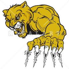 Mascot Clipart Image Of Panthers Cougars Tearing Ripping Claw Marks Graphic Color Tatoo