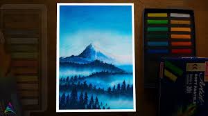 Just Unbelievable Painting How To Draw A Mountain Landscape Easy How Just Unbelievable Painting Ho Oil Pastel Drawings Easy Soft Pastel Art Soft Pastel