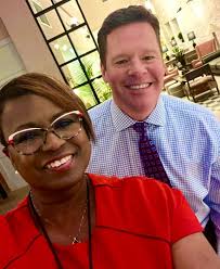 With my co-anchor, Valorie Carter Lawson, to check out the new rooftop  restaurant at The Trilogy Hotel