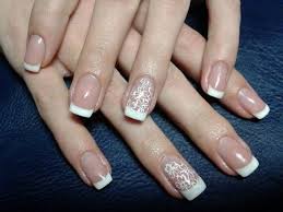 Katya Nails French Weiss Gelnagel Mit Motiven Nageldesign Nageldesign Bilder Nagellack Nageldesign