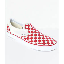 Black And White Checkered Vans Men Vans Slip On Red White Checkered Skate Shoes Zumiez Mens Slip On Sneakers Vans Slip On Mens Canvas Shoes